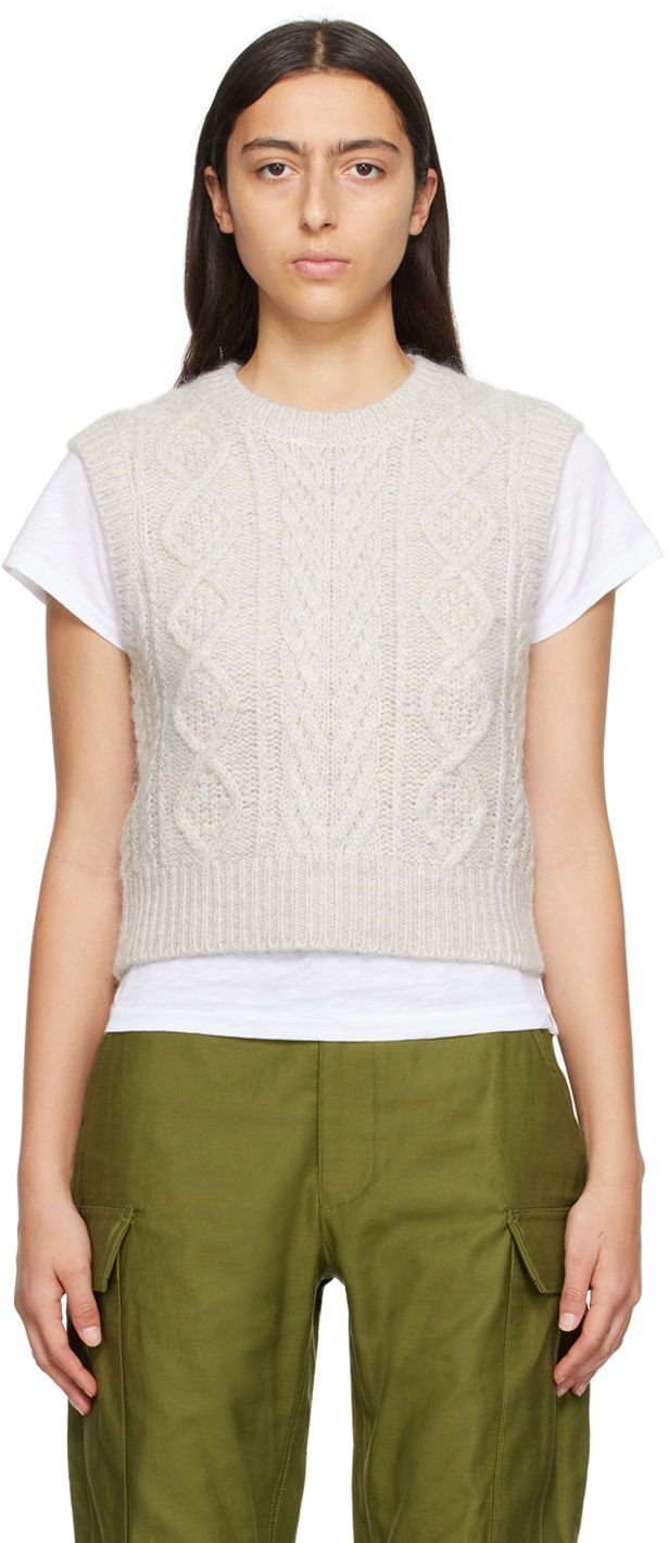 Cветр rag & bone rag & bone Brody Knit Vest Сірий | WAS23F035SL35