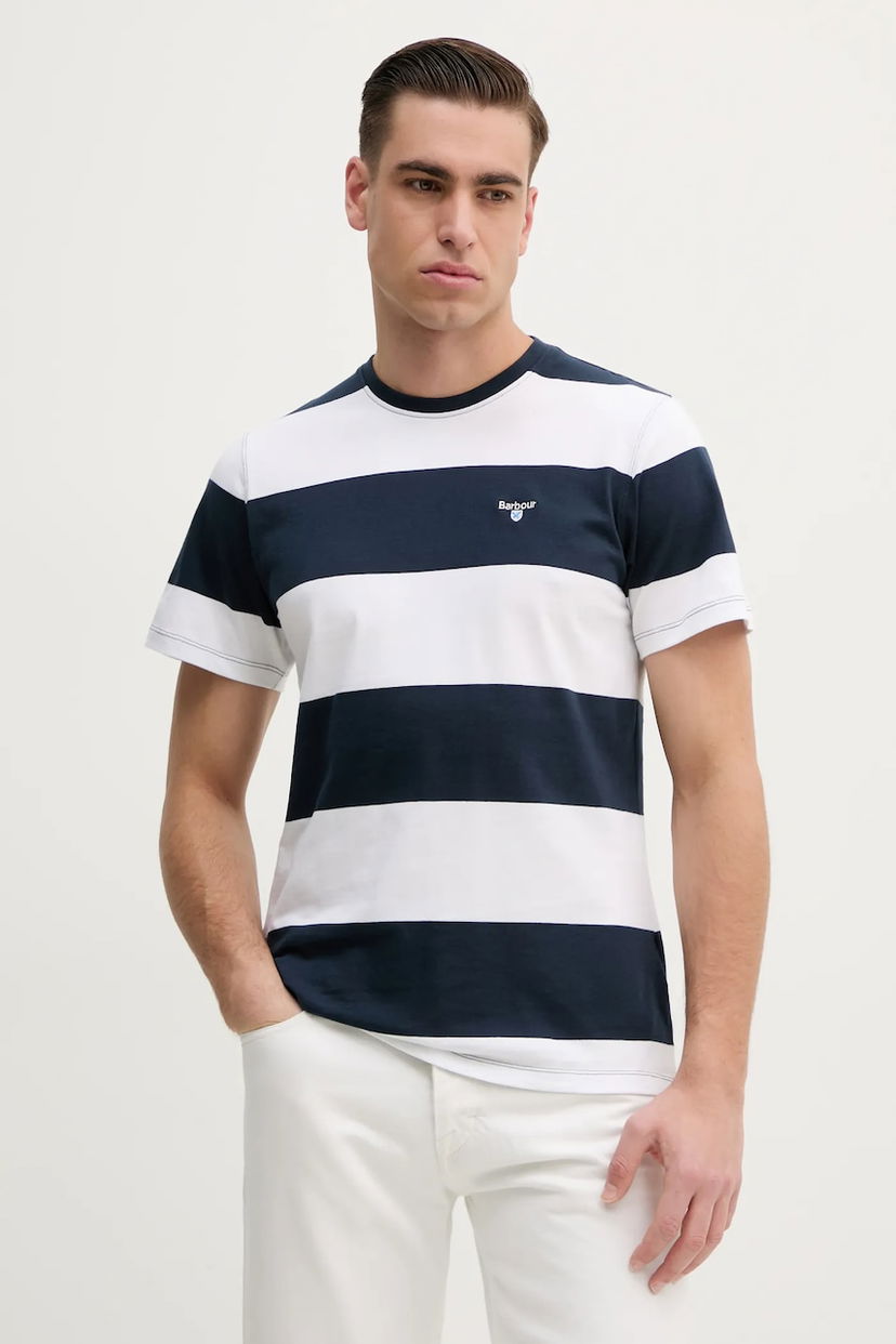 Футболка Barbour Barbour Whalton Stripe Tee темно-синій | MTS1255