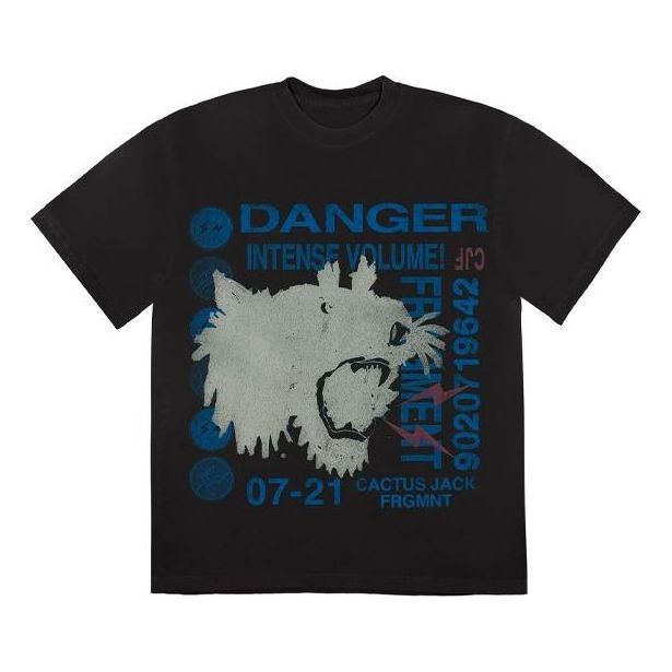 Футболка Cactus Jack by Travis Scott Travis Scott Cactus Jack x Fragment Design Danger T-Shirt чорний | CJFN-SS17, 0