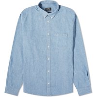 Сорочка A.P.C. Edouard Chambray Button Down Logo Shirt Синій | CODDE-H12509-IAI, 1