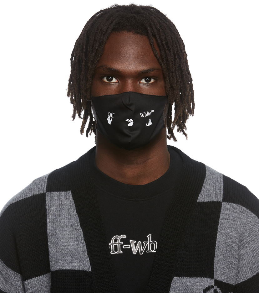 Аксесуари Off-White Off-White Logo Print Face Mask чорний | OMRG003F21FAB0051001
