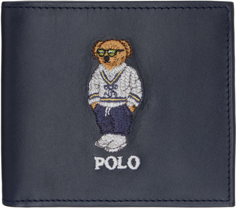 Гаманець Polo by Ralph Lauren Ralph Lauren Bear Embroidered Billfold Wallet темно-синій | 405962466001