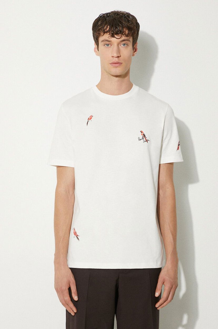 Футболка Paul Smith Paul Smith Bird Application T-Shirt білий | M1R.919T.NP4322