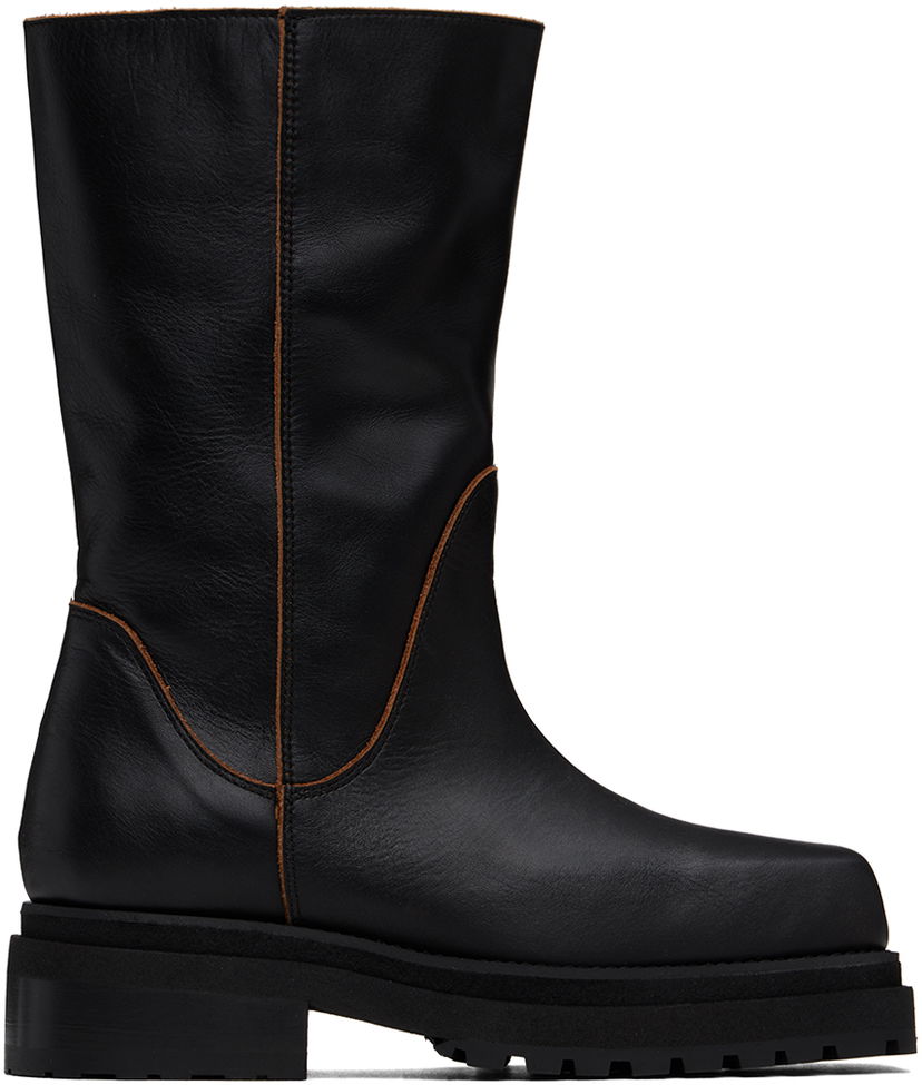 Кросівки та взуття Eckhaus Latta Eckhaus Latta Stacked Boots чорний | FEKLWSTB295109