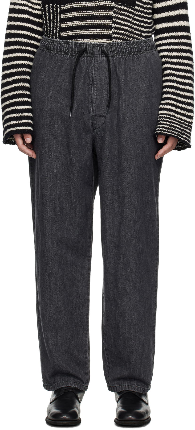 Джинси WTAPS Elasticated Waist Relaxed Fit Jeans чорний | 251CWDT-PTM03