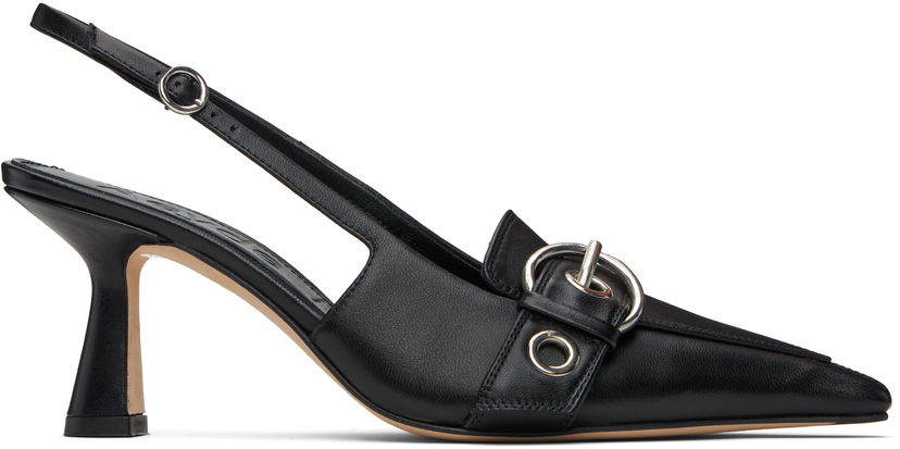 Ювелірні вироби Aeyde Aeyde Tara Eyelet Slingback Kitten Heels чорний | A11-PU-VDHS75ST179-SS25-800-007