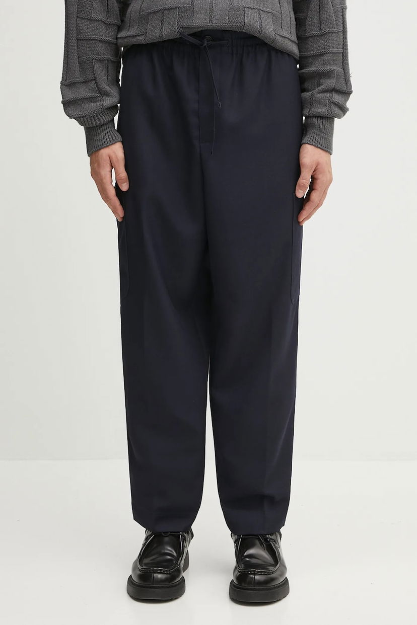 Штани карго KENZO Kenzo Wool Cargo Jogpant темно-синій | FE65PA5019RE
