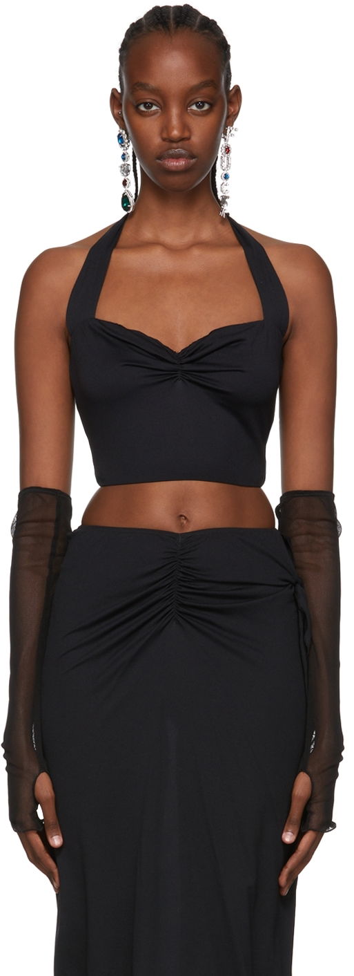 Безрукавка Anna Sui Exclusive Ana Black Halter Neck Tank Top чорний | 522C20