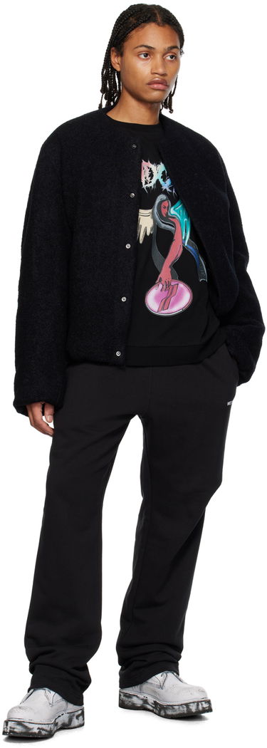Світшоти We11done We11done Graphic Print Sweatshirt чорний | WD-TS3-23-785-U-BK, 3