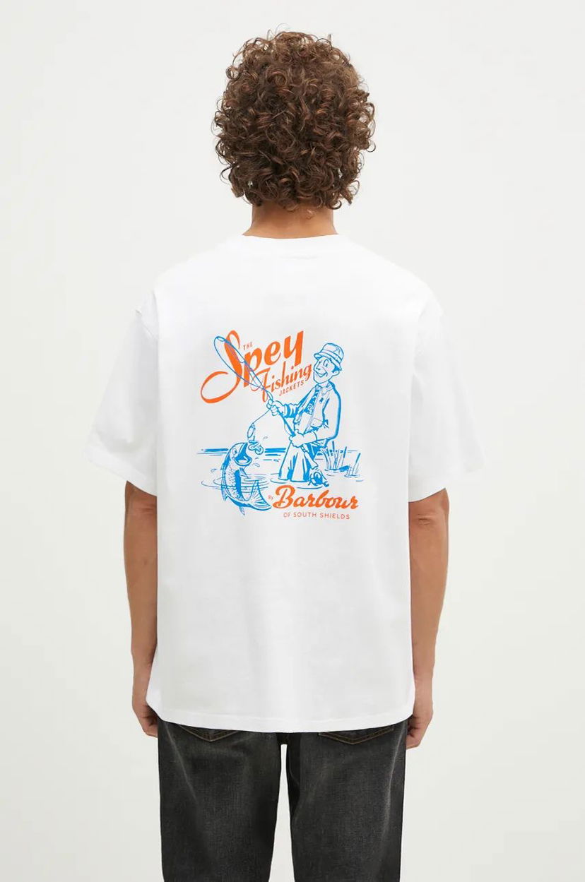 Футболка Barbour Bayard OS Graphic T-Shirt With Print білий | MTS1337