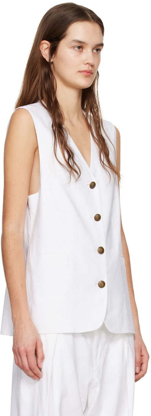 Жилет rag & bone Buttoned Vest білий | WAW24S40207520, 1
