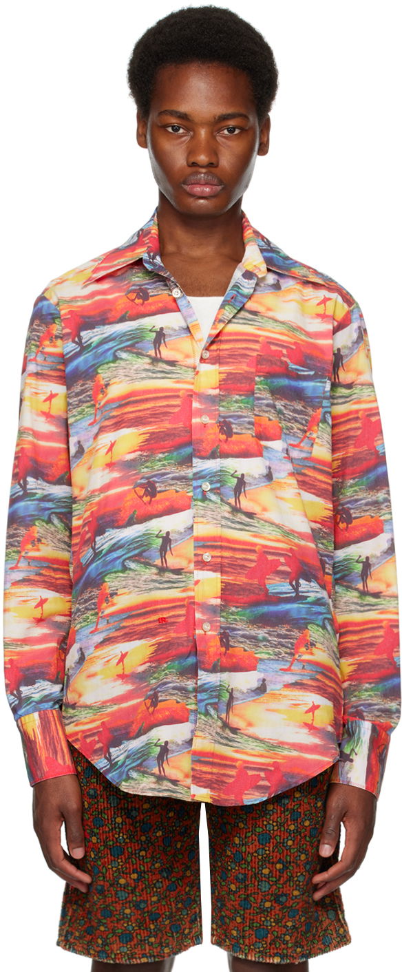 Сорочка ERL ERL Sunset Beach Print Shirt Різнокольоровий | ERL06B006