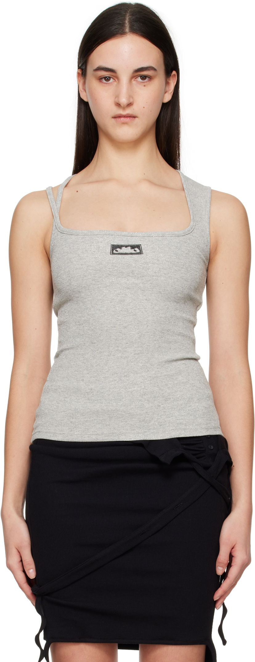 Безрукавка Ottolinger Ottolinger Square Neck Tank Top Сірий | 10410100402