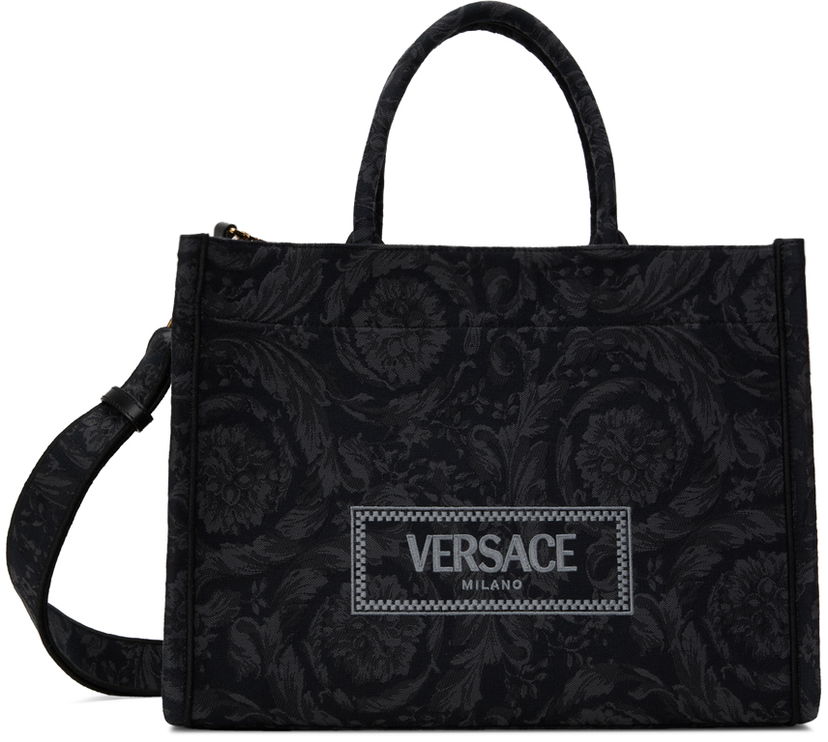 Сумочка Versace Black & Gray Barocco Athena Bag чорний | 1011562_1A09741