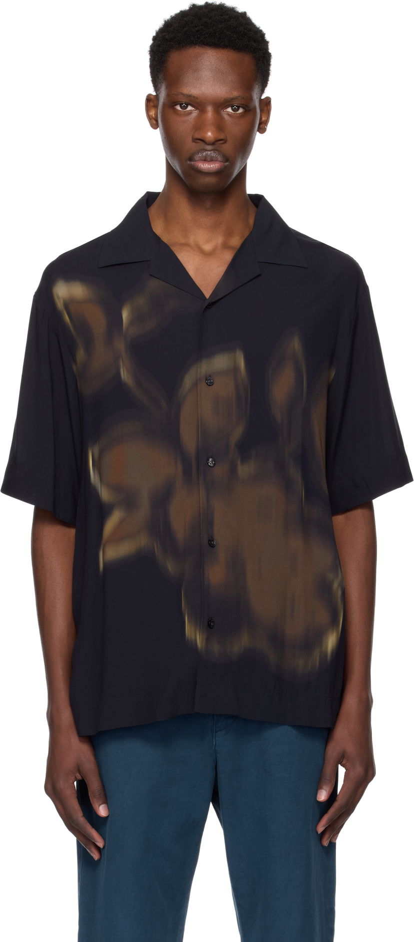 Сорочка BOSS Hugo Floral Printed Camp Shirt чорний | 50545387