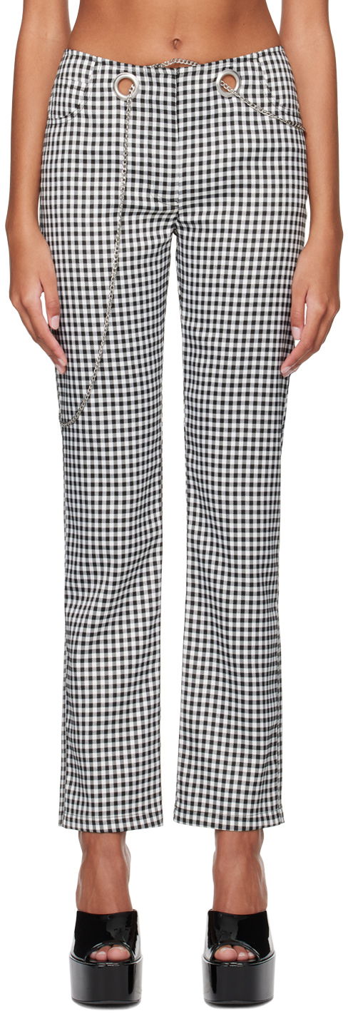 Штани Miaou Miaou Tommy Gingham Trousers with Chain чорний | 1004GINOND