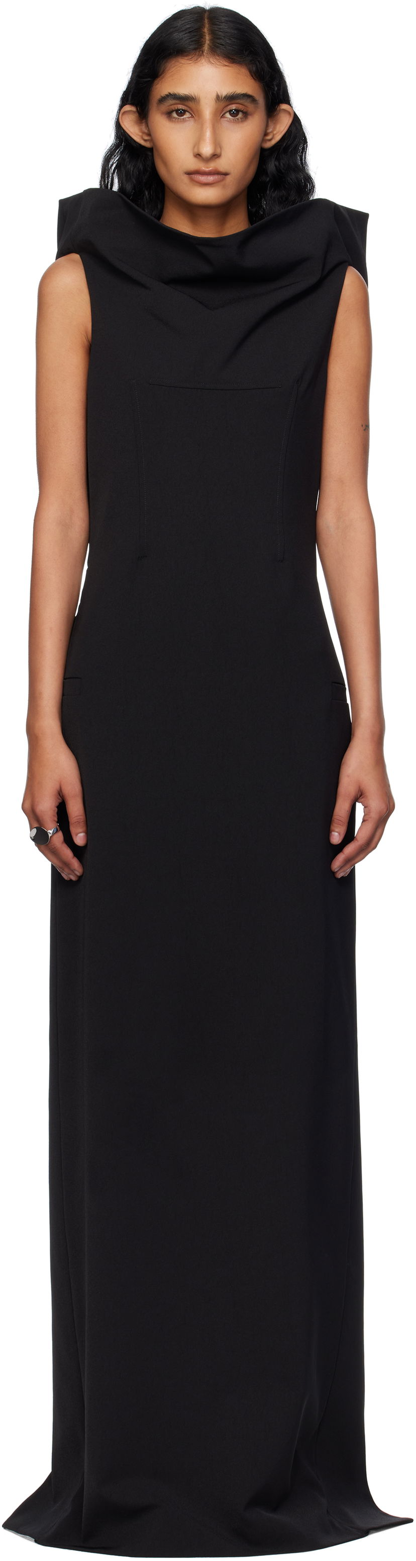 плаття Jean Paul Gaultier Jean Paul Gaultier Cowl Neck Maxi Dress чорний | 25/03-W-DR045-W002-00
