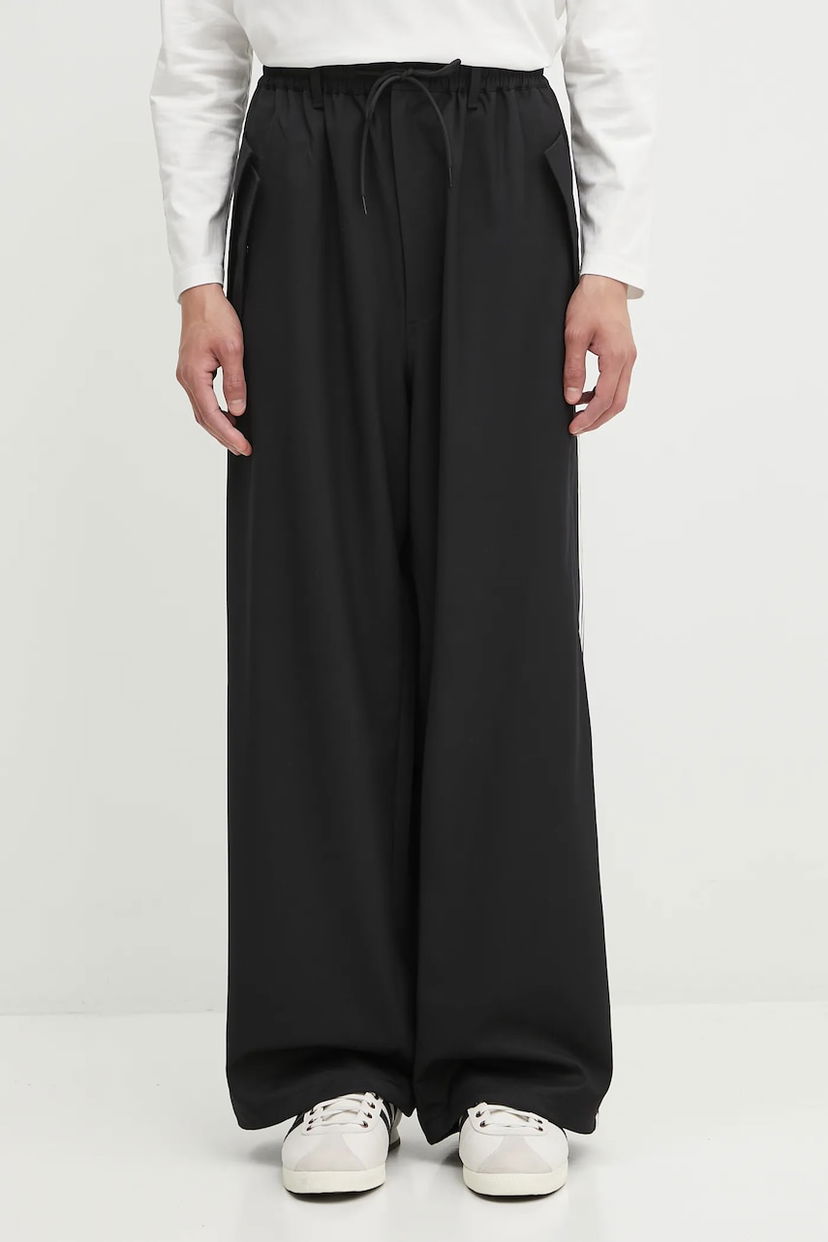 Штани Y-3 Y-3 Refined Wool Wide-Leg Trousers чорний | JX7275