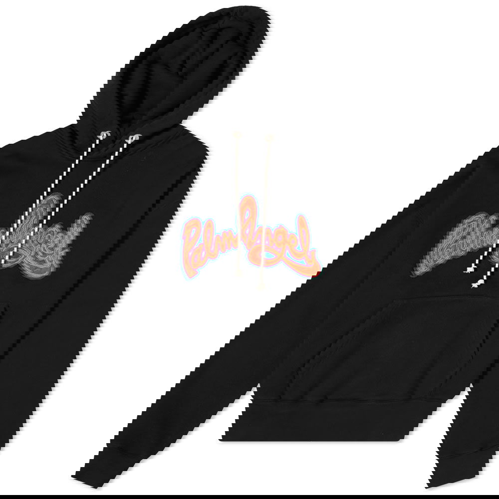 Світшоти Palm Angels Script Logo Popover Hoody чорний | PMBB058F21FLE0051020, 0