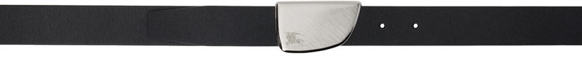 Ремені Burberry Black Thin Leather Shield Belt чорний | 8092081