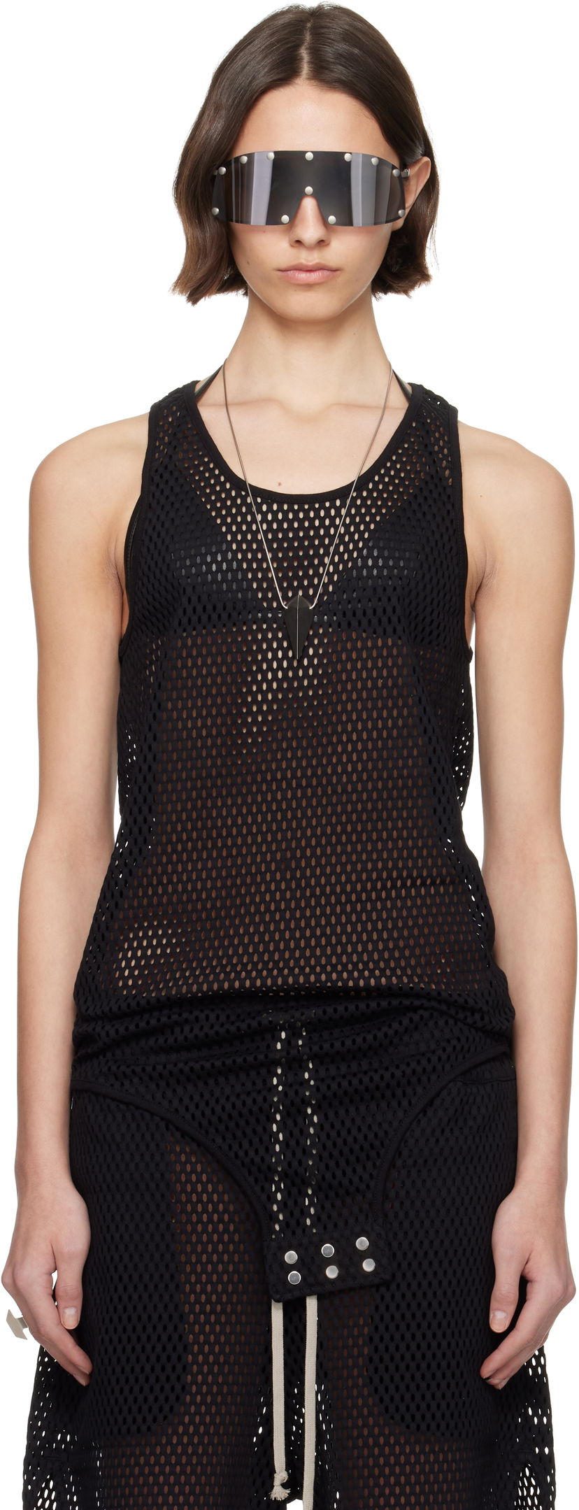 Безрукавка Rick Owens Rick Owens Champion Edition Basketball Mesh Tank Top чорний | CW01E1680 CHONET