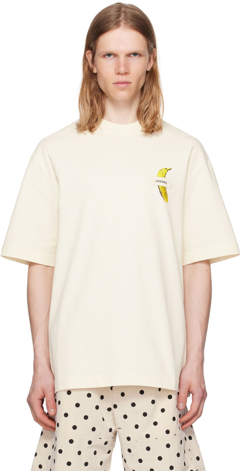 Футболка Jacquemus Jacquemus La Croisière 'The Banane' T-Shirt білий | 25E255JS323-2125