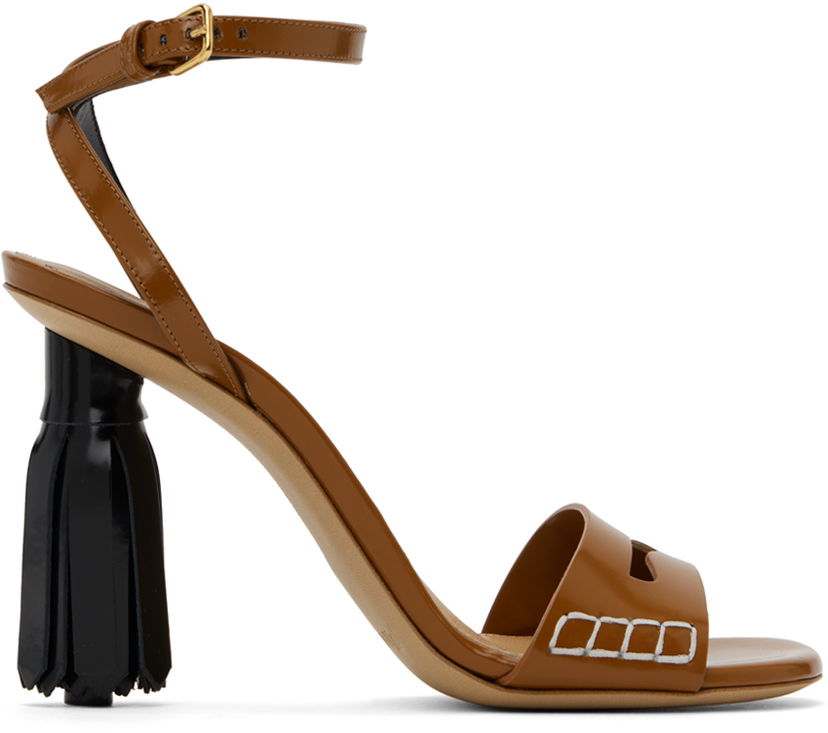 Аксесуари JW Anderson JW Anderson Tassel Heeled Sandals Коричневий | ANW43005A 20044