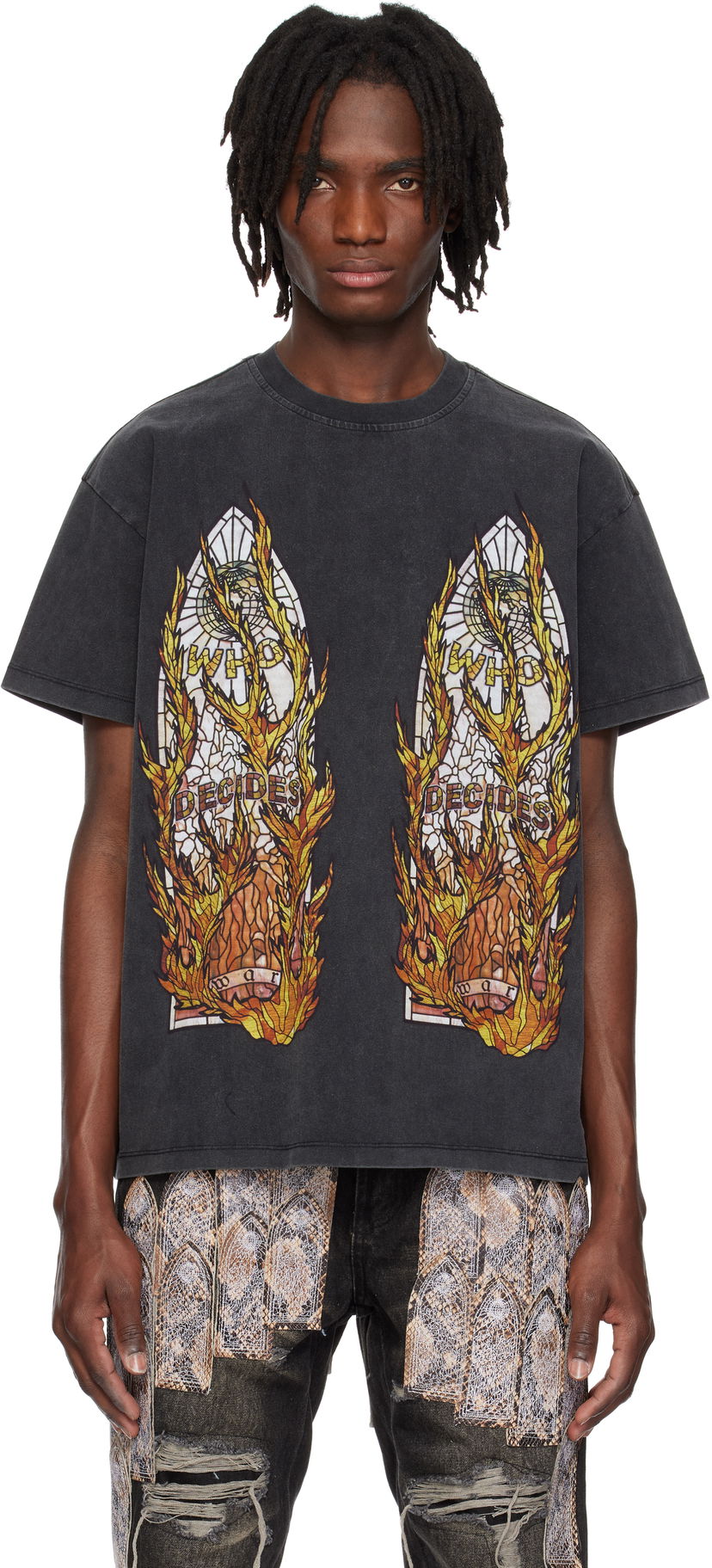 Футболка Who Decides War Who Decides War Flame Glass T-Shirt чорний | 1110040002SE25