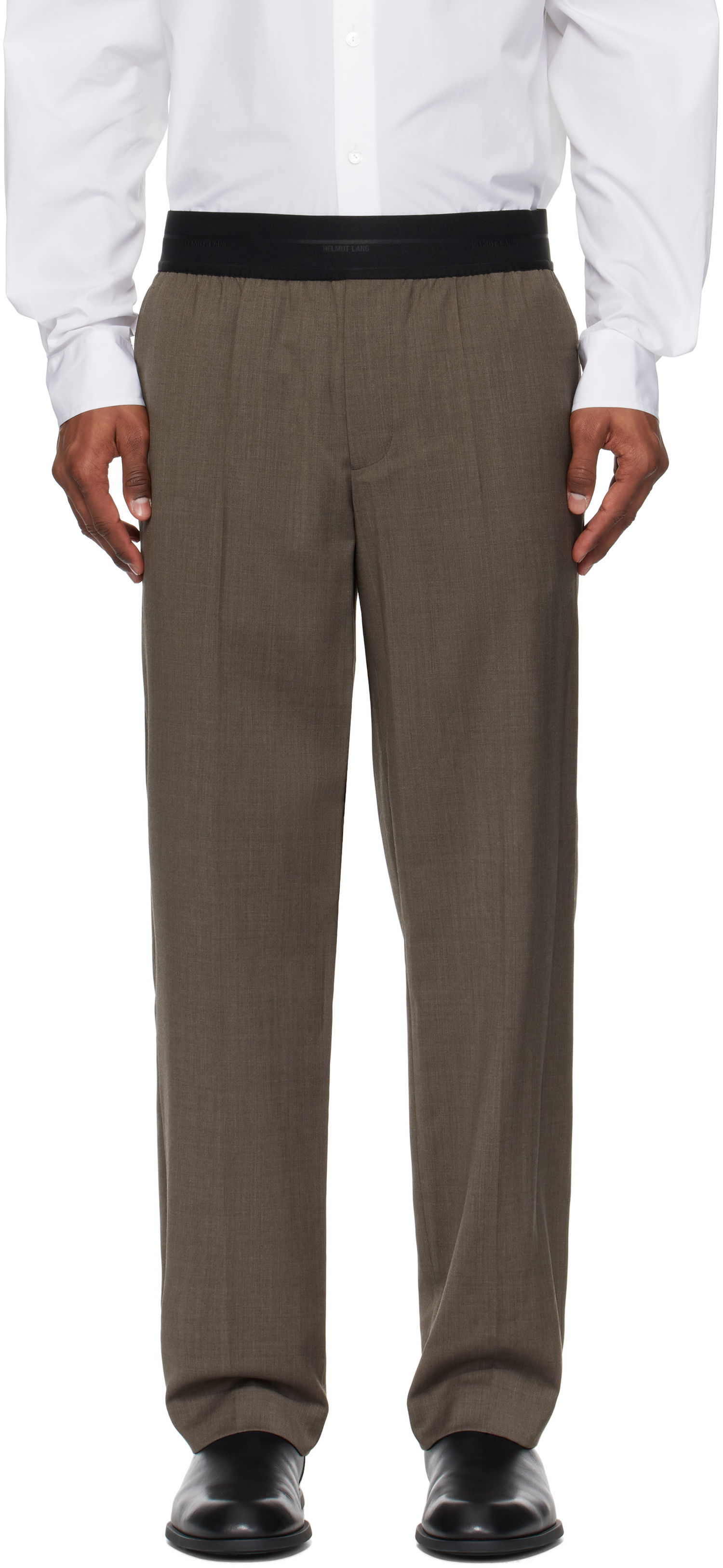 Штани Helmut Lang Helmut Lang Tapered Pull-On Trousers Коричневий | P01HM203, 0