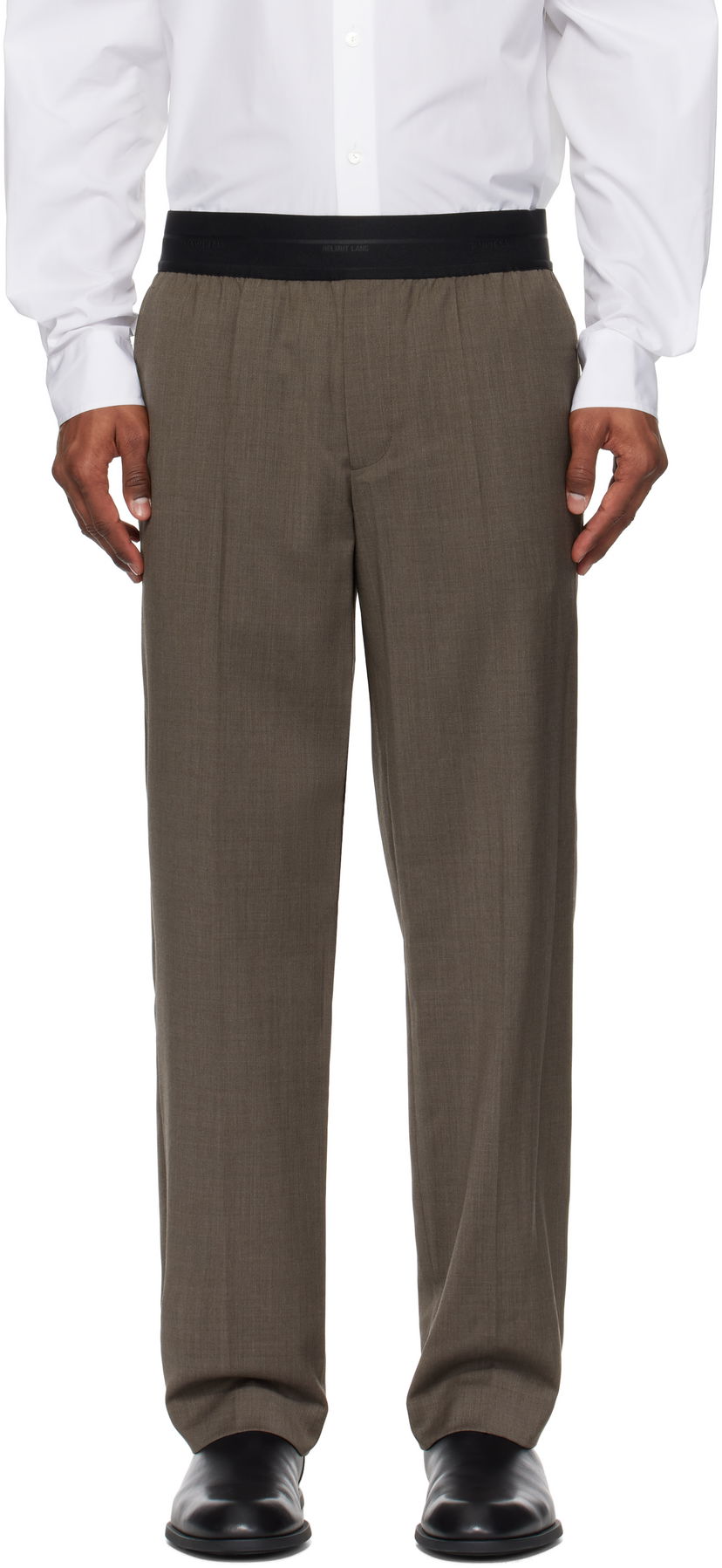 Штани Helmut Lang Helmut Lang Tapered Pull-On Trousers Коричневий | P01HM203