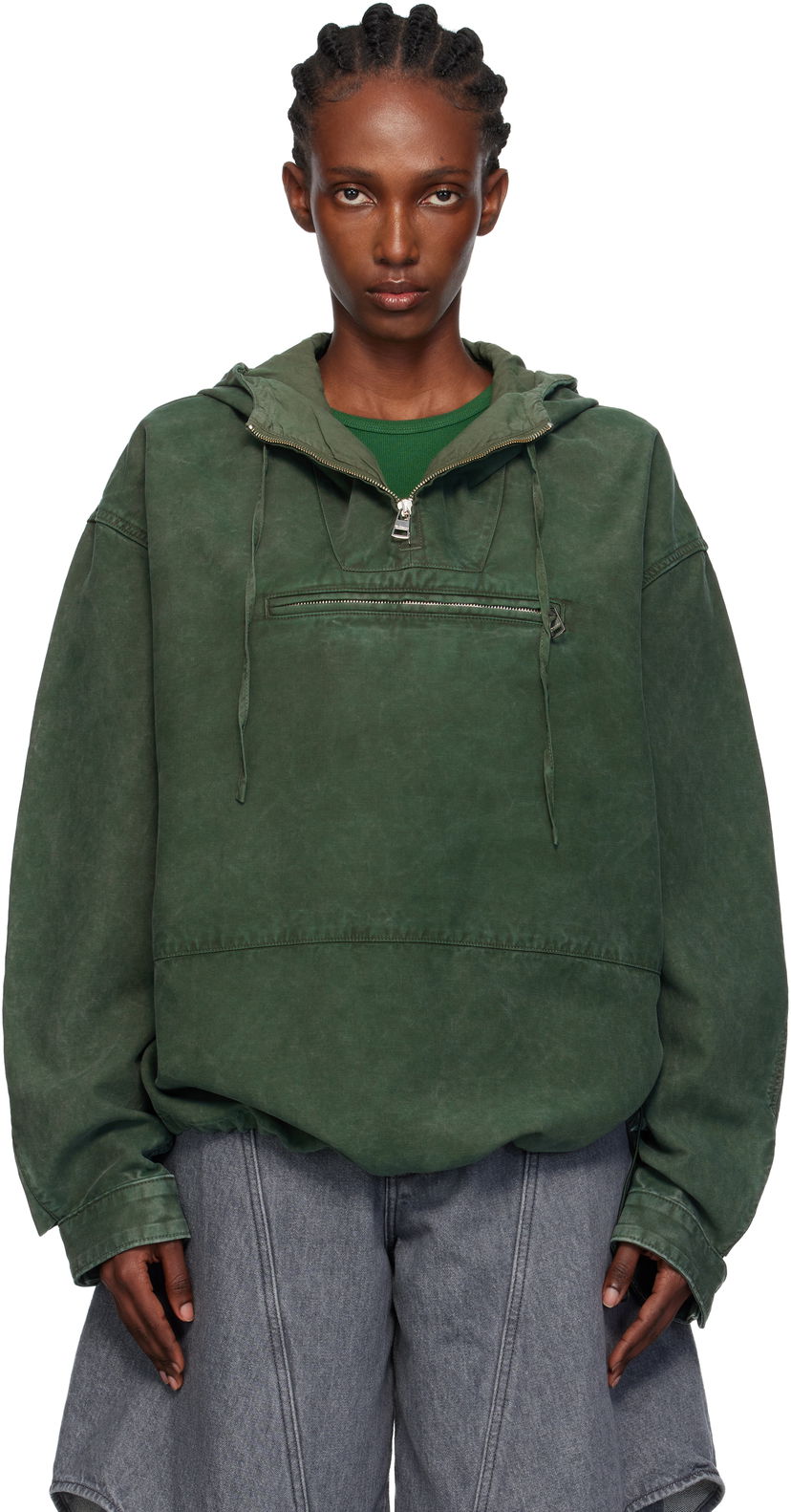 Куртка JW Anderson JW Anderson Garment Dye Anorak Зелений | JK0416-PG1600