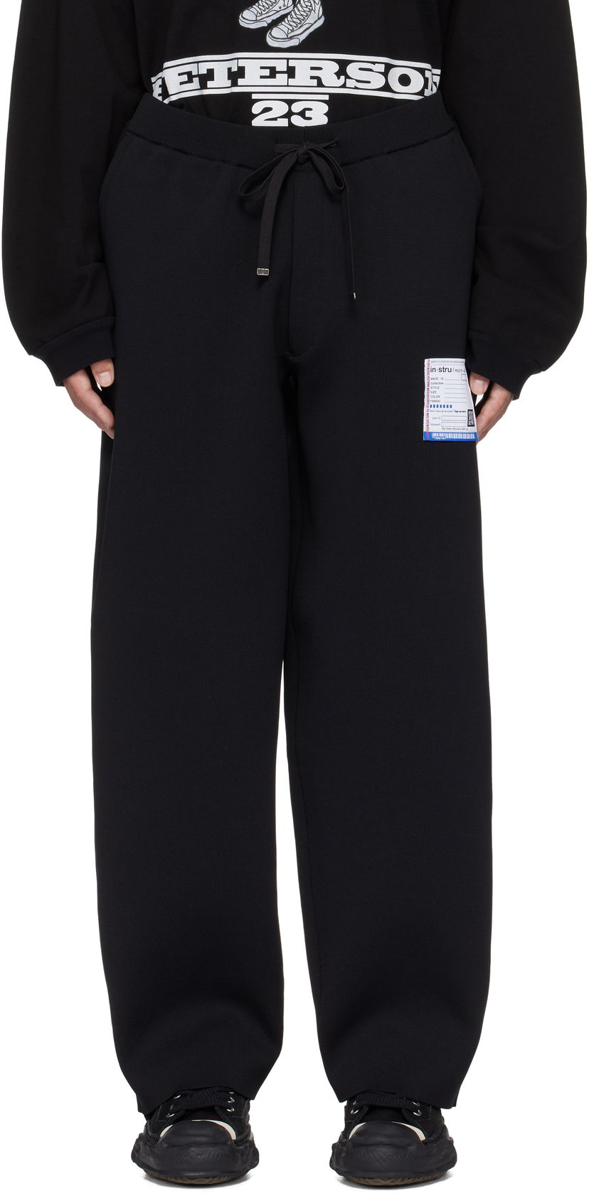 Спортивні штани Maison MIHARA YASUHIRO Maison MIHARA YASUHIRO Milan Rib Easy Sweatpants чорний | I13PT025
