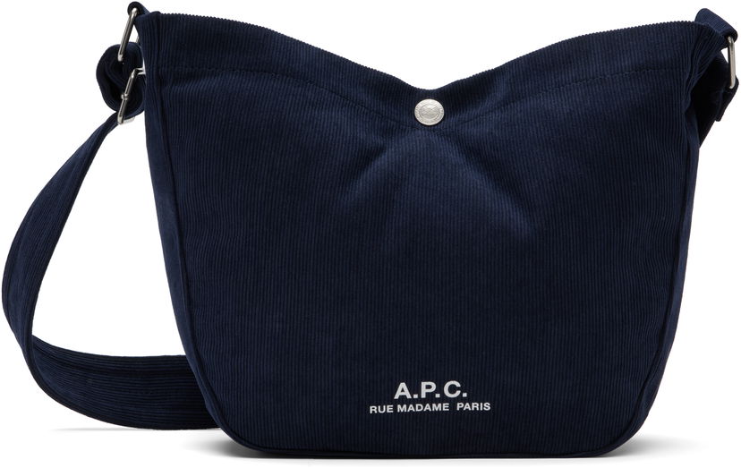 Сумка A.P.C. A.P.C. Journal Small Corduroy Satchel темно-синій | PSALI-M67010