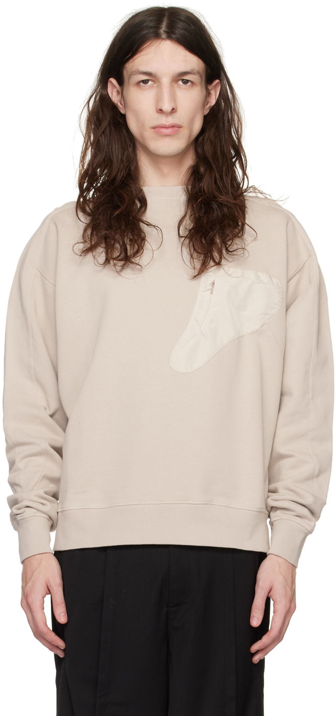 Світшоти HELIOT EMIL Crewneck Sweatshirt With Chest Pocket бежевий | HE_M_08_016_C03_ST18
