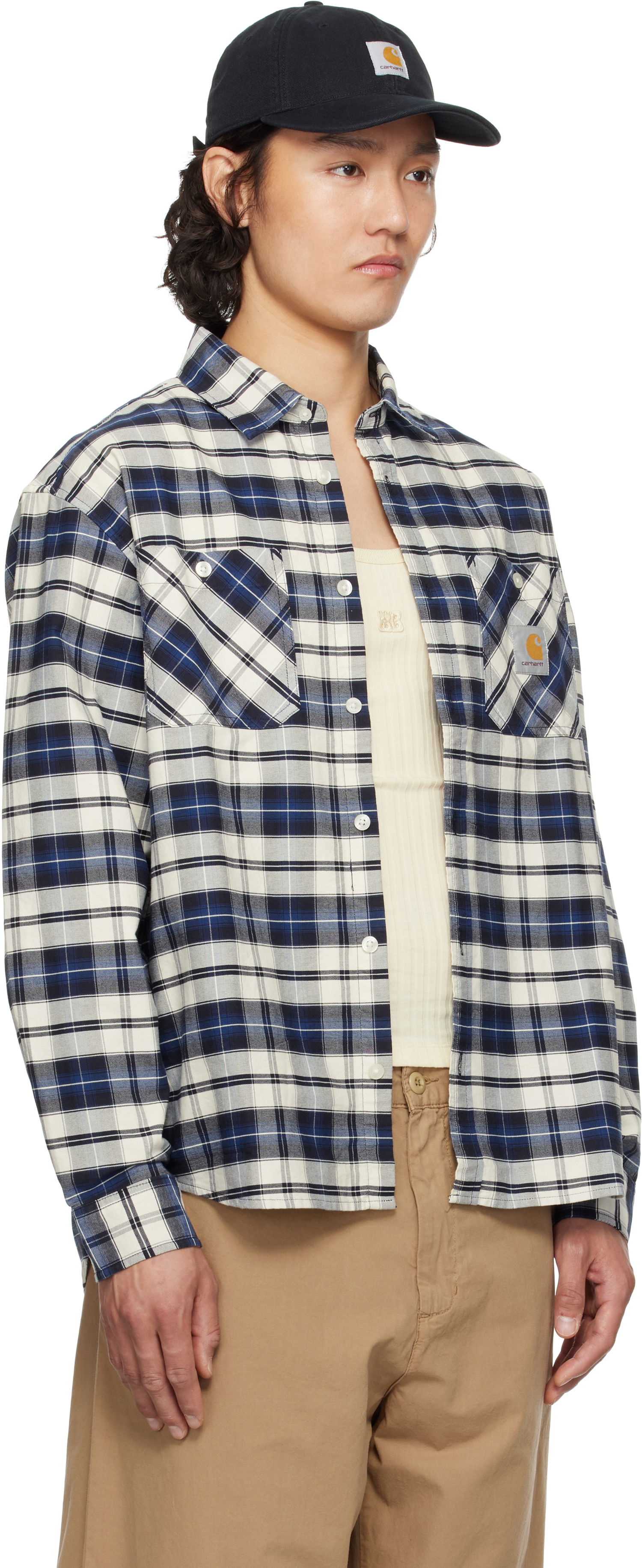 Сорочка Carhartt WIP Carhartt WIP Tarbell Check Button-Down Shirt Синій | I034545, 1