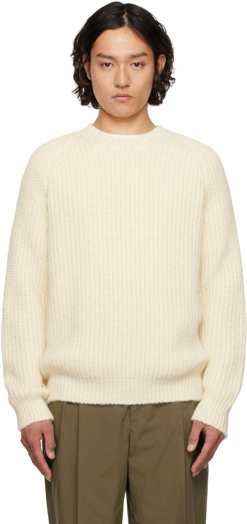 Cветр The Row The Row Adonis Knit Sweater білий | 845-Y900