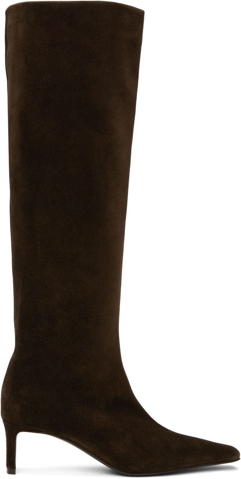 Кросівки та взуття Khaite Khaite Ona Suede Knee-High Boots Коричневий | F1099-726