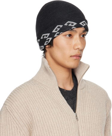 Шапка Givenchy Givenchy 1972 Monogram Reversible Beanie чорний | 710003975001-U7930, 1
