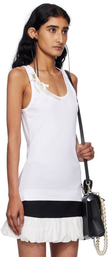 Безрукавка Simone Rocha Simone Rocha Pearl Chain Tank Top чорний | 5375B 0553, 4