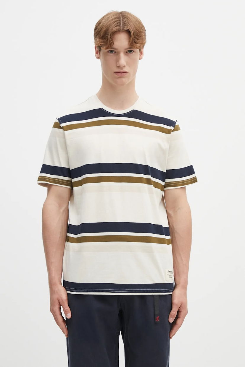 Футболка Barbour Barbour Golborne Stripe Relaxed Fit T-Shirt білий | MTS1409