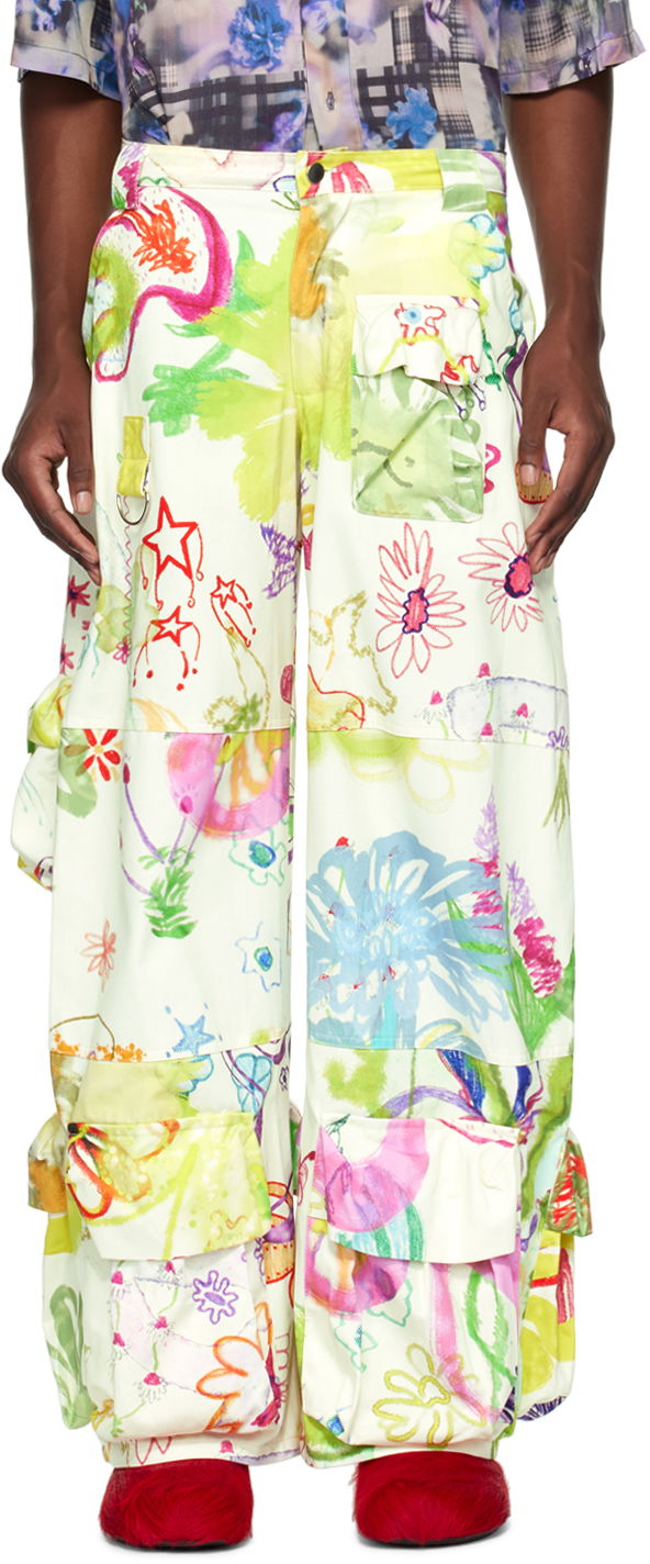 Штани карго Collina Strada Collina Strada Garden Print Cargo Pants Різнокольоровий | XX6407