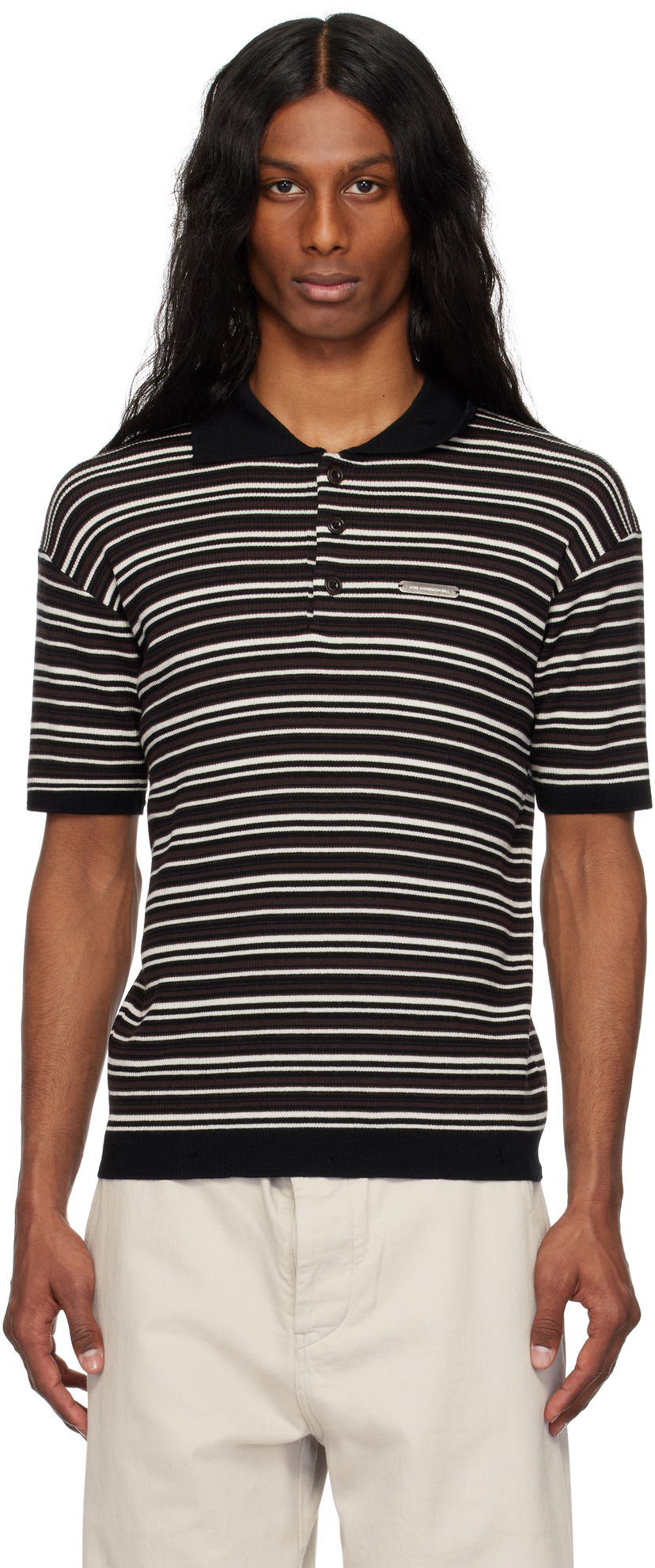Сорочка поло Andersson Bell Andersson Bell Striped Sweater Polo чорний | atb1286m