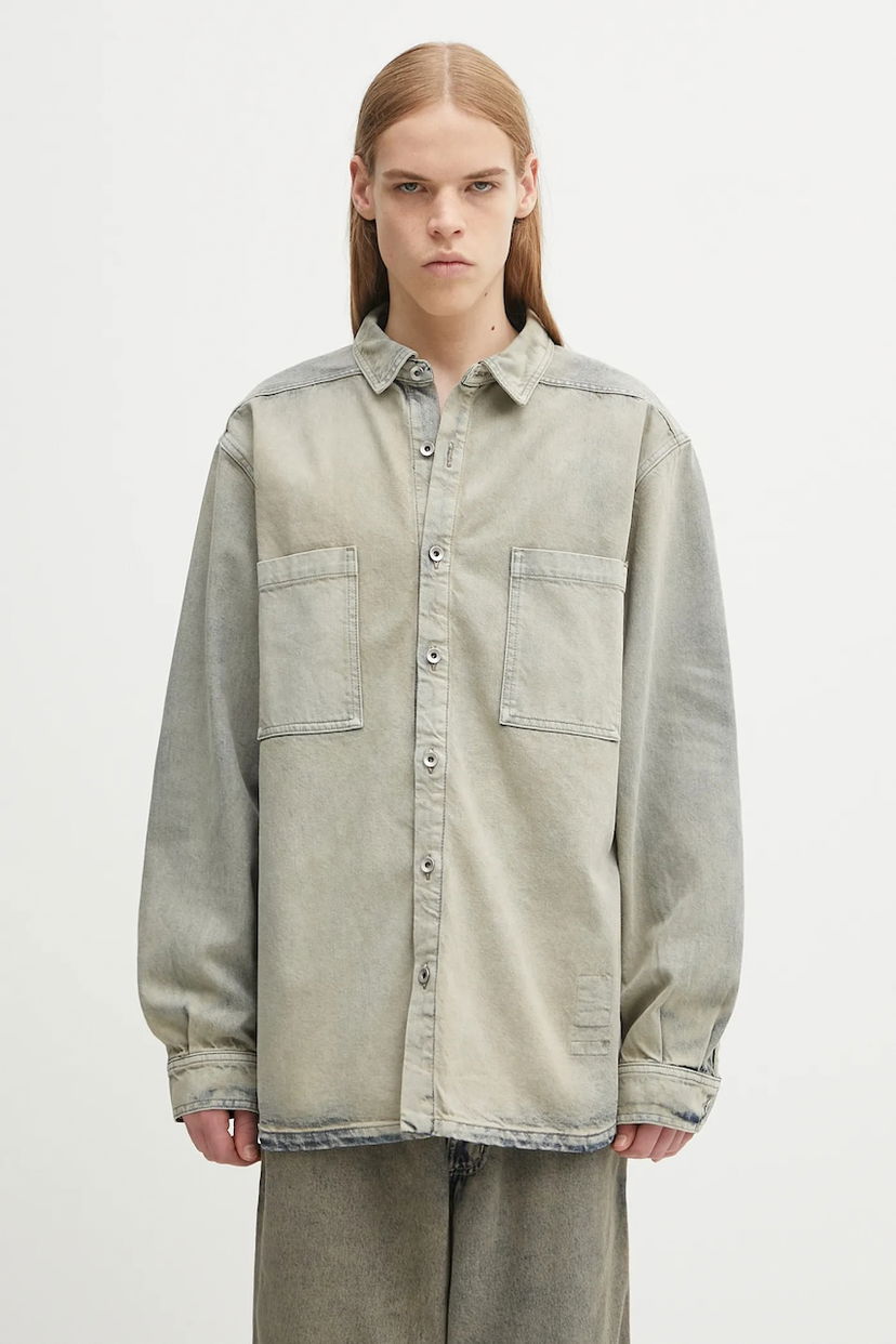 Сорочка Rick Owens Rick Owens DRKSHDW Jumbo Relaxed Fit Outershirt Сірий | DU02E7769.DMP