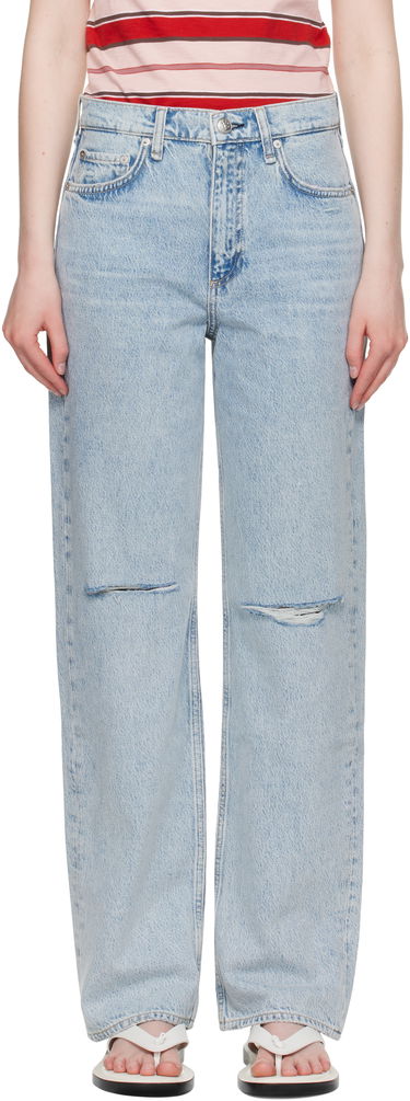 Джинси rag & bone rag & bone Shea Relaxed High Rise Jeans Синій | WDD25P1006RGCH, 0