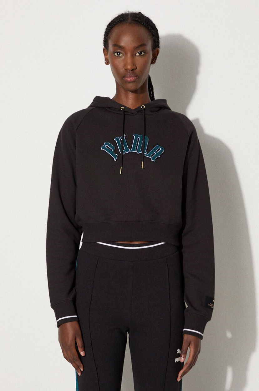 Світшоти Puma Hoodie Classics Play Paris Relaxed With application чорний | 627484