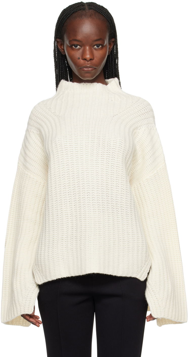 Cветр Loulou de Saison Loulou de Saison Bera Turtleneck Sweater білий | BERA