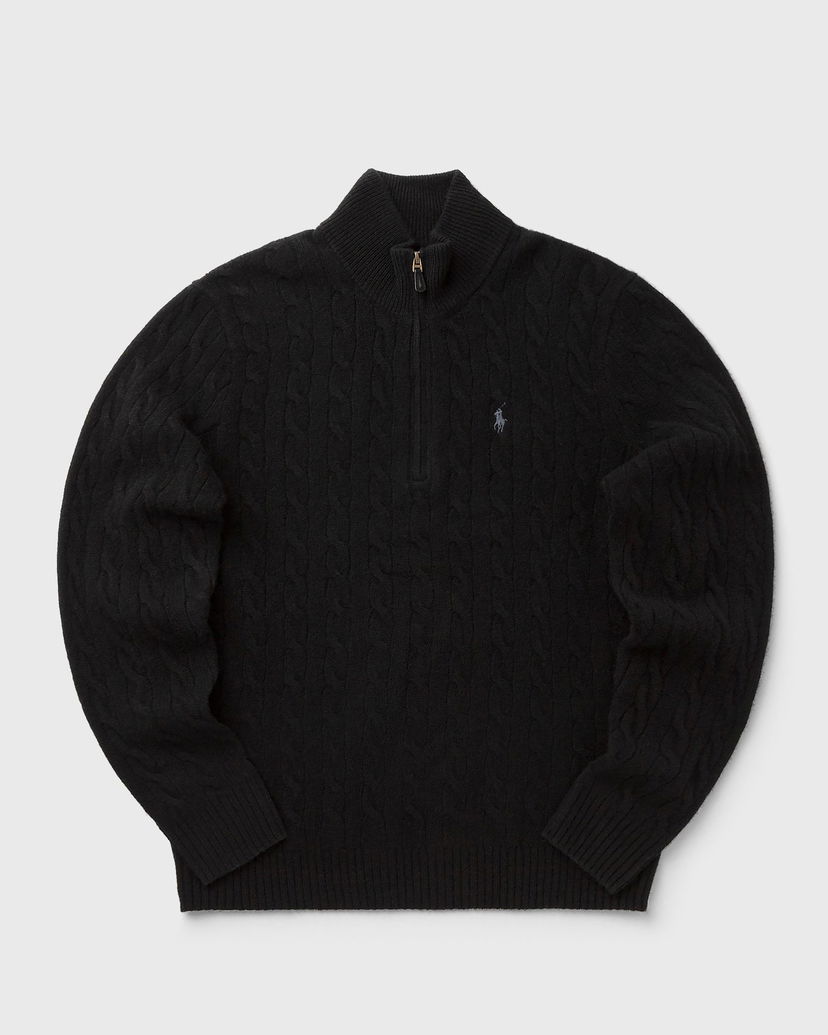 Cветр Polo by Ralph Lauren Cable Knit Quarter-Zip Mock Neck Sweater чорний | 710876766005