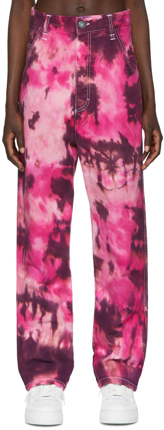 Джинси AMI Tie-Dye Carpenter Jeans Фіолетовий | UTR102.631