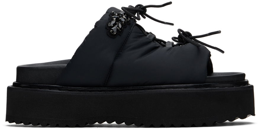 Аксесуари Simone Rocha Simone Rocha Platform Ghillie Sandals чорний | SLD50B 0798, 0