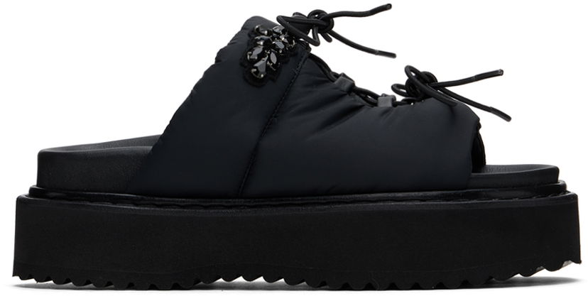Аксесуари Simone Rocha Simone Rocha Platform Ghillie Sandals чорний | SLD50B 0798